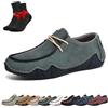 SYT-MD Mocassini Barefoot, Mocassini Slip-on in Pelle Traspirante da Uomo, Scarpe da Guida Leggere e Antiscivolo(Green,41 EU)