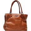 BARONE Borsa a Mano Donna Realizzata da Esperti Artigiani - Borsa in Pelle Donna Made in Italy - Comoda Borsa da Donna con Tante Tasche - Vera pelle - Adatta a Qualsiasi Occasione (Cuoio)