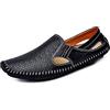 Asifn Eleganti Mocassino da Guida in Pelle Scarpe Traforata da Uomo da Barca Confortevole Traspirante Scarpe Oxford Piatte da Esterno