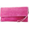 modamoda de- ital. Borsa in pelle Clutch Underarm Bag Borsa da sera in pelle metallizzata M106-151