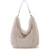 Freiesoldaten Borsa a tracolla da donna in pelliccia sintetica morbida in peluche peloso, Beige, 11.81 * 4.33 * 12.2