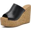 IF FASHION Sandali Zatteroni Ciabatte Zeppa Zeppe Alte Da Donna Estiva Z7390 nero N.39