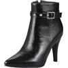 LarDorLin Inverno Tacco a Spillos Donna Appuntito Stivaletti Ufficio Formal Tacco Alto Zip Chelsea Eleganti Bridal Polacchine Nero Numero 32 EU