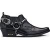 Infinity Leather Scarpe da Uomo in Pelle Coccodrillo Nera con Fibbia in Metallo e Perno Stile Punk da Cowboy Winklepickers 43