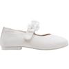 Mayoral Ballerine Eleganti Bambina con Fiori, Bianche, Cerimonia Prima Comunione (Bianco, Sistema Taglie Calzature EU, Adolescente, Numero, Media, 35)