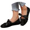 Generico Sandali Bassi Donna - Ballerine Mary Jane Donna in Pizzo Floreale, Scarpe Basse Eleganti con Fiocco e Cinturino, Punta Tonda, Suola Piatta Morbida, Stile Dolce Primavera