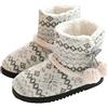 DimaiGlobal Inverno Pantofole da Casa Morbido Antiscivolo Scarpe Caldo Peluche Ciabatte Cotone Scarpe Casa Pattini per Donna Uomo Interne Esterno Stivaletto con Pom Poms 41/42EU Grigio