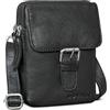 ROYALZ Dalton Borsello uomo in vera pelle vintage | Design 3-in-1: piccola borsa a tracolla, pochette per cellulare e borsa cintura, compatta e resistente per uso quotidiano