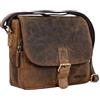 STILORD Lucian Borsello uomo Borsetta donna Stile vintage in pelle Borsa piccola a tracolla in cuoio A5 per Tablet iPad da 10.1 Colore:colorado - marrone