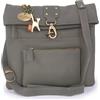 Catwalk Collection Handbags - Borsa a Tracolla Piccola in Pelle - Borsa Messenger Donna - Borsetta con Tracolla Regolabile - Dispatch - Grigio