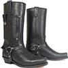 SIULAS Stivali da Cowboy Occidentali Stivali da Uomo Punta Quadrata PU Stivali in Pelle Vintage Steampunk Scarpe da Cavaliere Tacco Basso Mid Tube Rider Cavallo Stivali da Moto per Cos,Nero,45