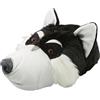 Tierhausschuhe Pantofole unisex Husky, colore: nero