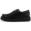 T.U.K Anarchic Creeper Scarpe in Pelle per Uomo e Donna - Scarpe Gothic e Punk Rock - Creeper da Bordello - Scarpe con Zeppa Stringate