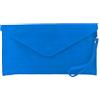 Modamoda de T106 - Borsa a spalla da donna in pelle scamosciata, clutch da sera, fatta a mano in Italia, blu reale, s