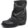 IF Stivali Stivaletti Da Donna Con Risvolto Fibbie Multiple Suola Carrarmato Platform Plateau K-08