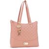 Catwalk Collection Handbags - Borsa a Spalla in Pelle Trapuntata - Tote Bag Donna - Borsa a Mano da Giorno Grande/Media - Sofia - Rosa Oro