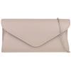 Girly Handbags Pochette da donna tinta unita, Nude, Medium