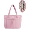 Wandering Nature Borsa Tote Donna con Cerniera & 40oz Tasca Elastica per Borraccia Borsa Università Donna Capiente per Laptop 15,6 Pollici per Viaggi Università e Lavoro (Brevetto in Corso)