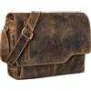 STILORD Marlon Borsa porta pc 15.6 pollici pelle Borsa da ufficio uomo Messenger a tracolla Moderna borsa porta documenti per università lavoro in cuoio vintage Colore:calais - marrone