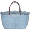 Saint Barth Mc2 Donna Borsa A Spalla CBF0001-Denim Cotone Blu Chiaro Taglia Unica