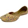 ESHOE ETHNIC Scarpe basse da donna, stile punjabi, ricamate, etniche, indiane, da matrimonio, Multicolore, 37 EU