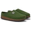 LE TIROLESI - Pantofola Aspen in lana REWOOLY® con sottopiede morbido e suola in gomma - Made in Italy Taglia 44, Colore Muschio