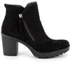 IGI&Co Stivaletti Donna in Camoscio Nero, Tacco Alto 8 cm, Platform con Suola Antiscivolo, Cerniera Laterale con Nappa