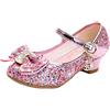 Mama Stadt Principessa Scarpe Bambina con Tacco Glitterato - Scarpe Cosplay Eleganti per Cerimonia e Festa