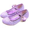 YOSICIL Principessa Scarpe Bambina Festive Scarpe col Tacco da Principessa Cosplay Scarpe da Sera per Bambine Dress Up Cerimonia Festa Scarpe Eleganti Blu,EU25-38
