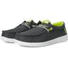 HEYDUDE Wally Sport Grid (Little Big Kid), Mocassino Bambini e Ragazzi, Grigio Fumo, 1