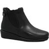 Valleverde VS10210 nero scarpe donna stivaletto zip elastico pelle zeppa