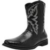 Smilice Profondità da cowboy, da uomo, autunno-inverno, con chiusura lampo, Nero , 43 EU