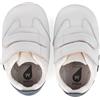 Bobux Suela Blanda Pitch Patucos Respetuoso (White + Navy, Sistema Taglie Calzature EU, Bimbo (0-5 Anni), età, Media, 2 Anni)