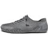 Asifn Slip on Loafers Scarpe in Pelle Traspirante Moda Lace up Scarpe da Barca Casual Piatto Leggero Sneakers con Suole in Gomma（Grigio,47 EU