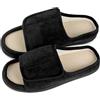 OhMill Pantofole per diabetici da uomo, extra larghe, sandali ortopedici, scarpe per diabetici, pantofole extra larghe, piedi gonfi, Nero , 41.5/42.5 EU