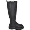 Malu Shoes Stivale Donna Aderente Nero Beatles al Ginocchio Elastico Fondo Alto Platform Zig Modello Combat con Zip Moda (37 EU)