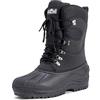 Polar Uomo Tall Rete Di Nylon Anatra Impermeabile Suola Allacciare Inverno La Neve Stivali - Nero - UK10/EU44 - YC0445