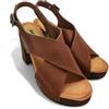 BioNatura Sandali Donna Torbran in Pelle, Marrone con Soletta Memory Foam