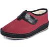 SCHAWOS Pantofole Donna 2063 - In feltro con chiusura a strappo, foderate in lana, suola stabile, antiscivolo, facili da indossare