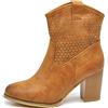 IF Fashion Scarpe Stivali Stivaletti Alla Caviglia Camperos Texani Tacco da Donna G633 camel N.40