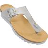 Dr. Scholl's Scholl, Infradito donna, Boa vista, Cinturino regolabile, Plantare in sughero (Argento, Sistema Taglie Calzature EU, Adulto, Numero, Media, 38)