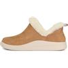 Kickback Bootie Stivaletti Donna in Camoscio con Pelliccia Ecologica - Pantofole Tronchetti Morbidi e Caldi con Plantare Ortopedico e Suola Leggera Antiscivolo - Tan EU 38