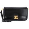 Coccinelle Pelle borsa a tracolla borsa per utensili C-Me Lock Shiny Smooth Mini Bag Leather Noir nero