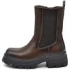 IF FASHION Stivali Stivaletti Anfibi Scarpe Chelsea da Donna Platform XG103 Brown N.39