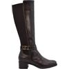 Nero Giardini I514644D Stivali Donna in Pelle E Tessuto - Testa di Moro 36 EU