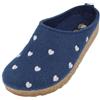 HAFLINGER Grizzly Cuoricini - Pantofole in feltro a forma di cuore, in sughero, Mirtillo 109, 38 EU