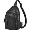 STILORD Montego 2-In-1 Zaino Monospalla Uomo Pelle Borsa A Tracolla Cuoio Borsa Da Petto Vera Pelle Borsello Crossbody Spalla Sling Bag per Tempo Libero Viaggio Outdoor Colore:nero