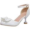 XUEJIANN Scarpe da principessa da ragazza con tacco alto scarpe suola morbida antiscivolo ballerina scarpe prestazioni scarpe da sposa scarpe da bambina scarpe da sera scarpe da ballo