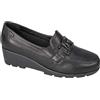 Valleverde Mocassini Donna VS10408 in Pelle Nero Modello Casual. Una Calzatura Comoda Adatta per Tutte Le Occasioni. Autunno Inverno. EU 36