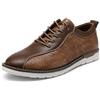 Allthemen Uomo Oxford Scarpe Pelle Stringate Derby Brogue Basse Classiche Formali Mocassini in Ecopelle Sposa Giallo 45